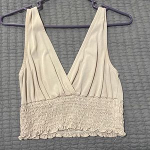 Cream cropped top